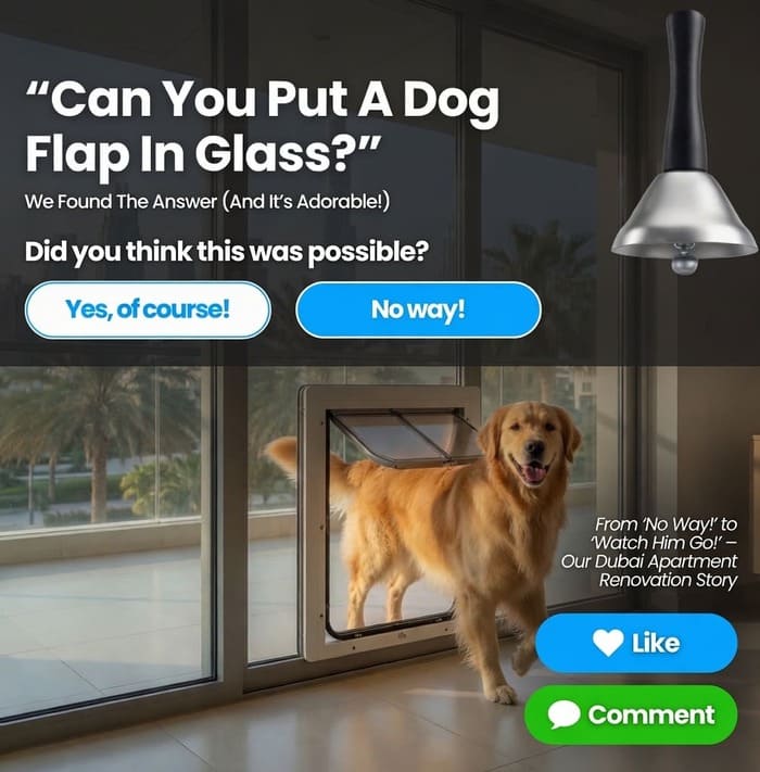 can you put a dog flap in glass
