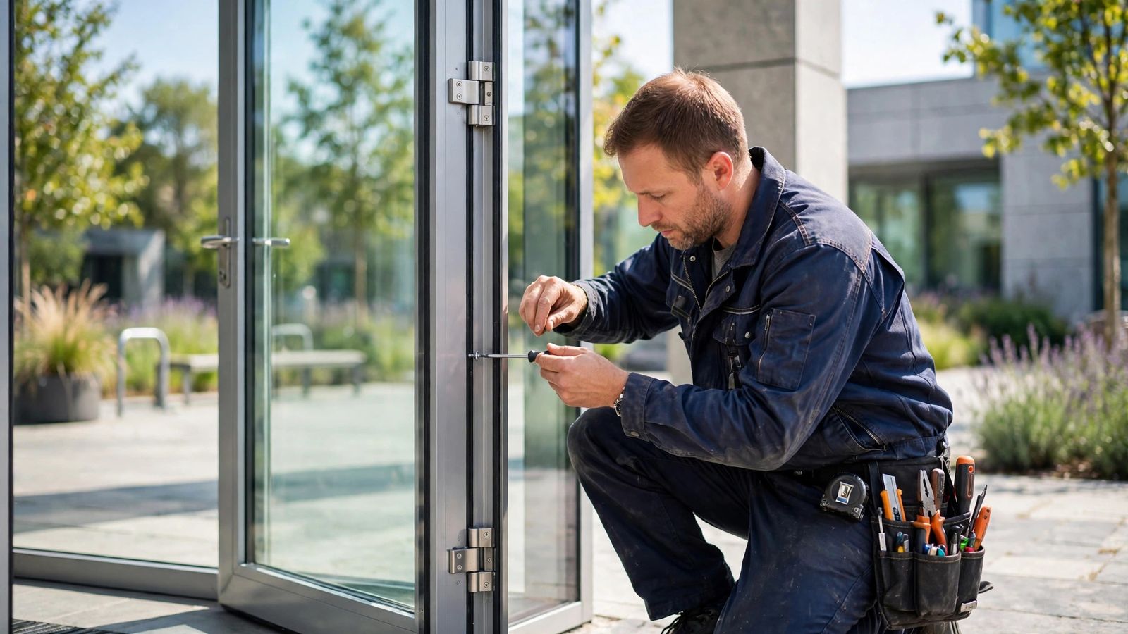 Glass door maintenance inspection Dubai